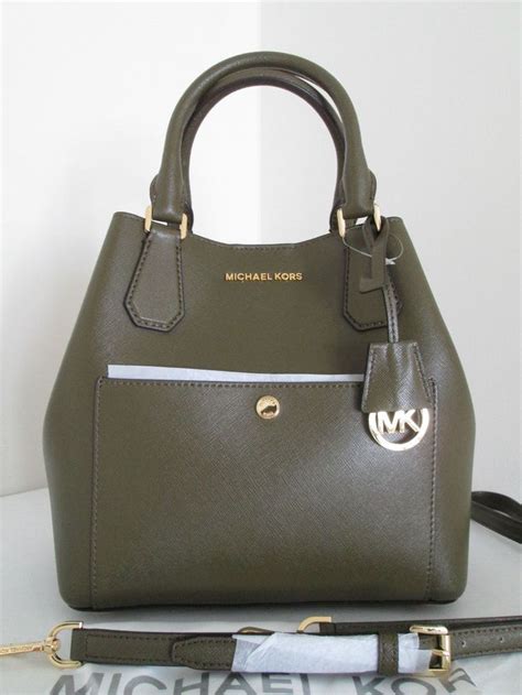 green michael kors handbag|michael kors olive green bag.